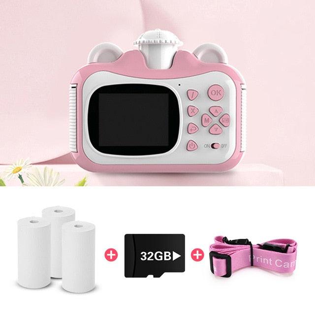 Great Mini Digital Cute Camera for Kids Baby Children's Toys Photo Instant Print Camera Birthday Gift for Girls Boys (MC5)
