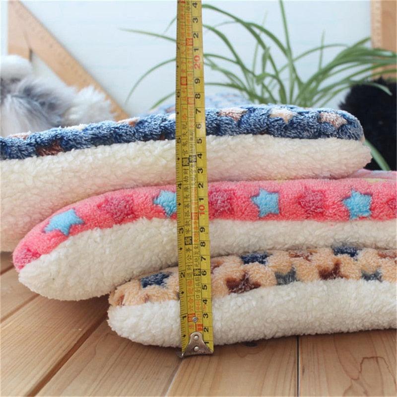 Pink Blue Star Breathable Bed - Rest Dog Blanket Winter Foldable Soft Tactility Pet Cushion Soft Warm Sleep Mat (6W3)(F74)