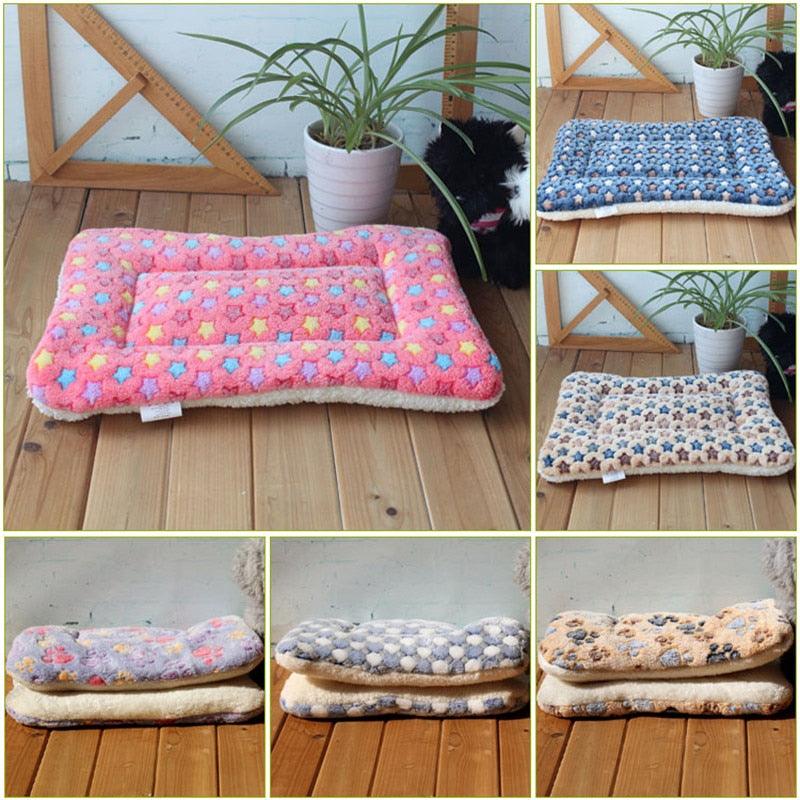 Pink Blue Star Breathable Bed - Rest Dog Blanket Winter Foldable Soft Tactility Pet Cushion Soft Warm Sleep Mat (6W3)(F74)