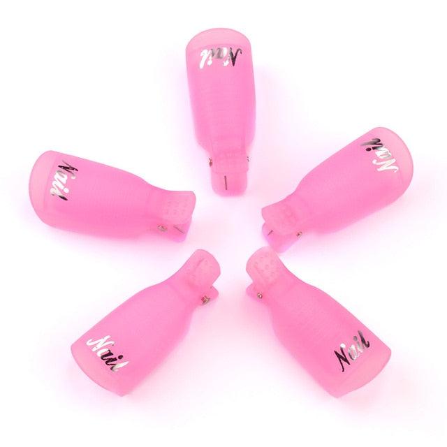 Gel Nail Polish Remover Clips Kit with Reusable Finger and Toenail Acrylic Nail Removal Clips (N3)(N5)(F85)