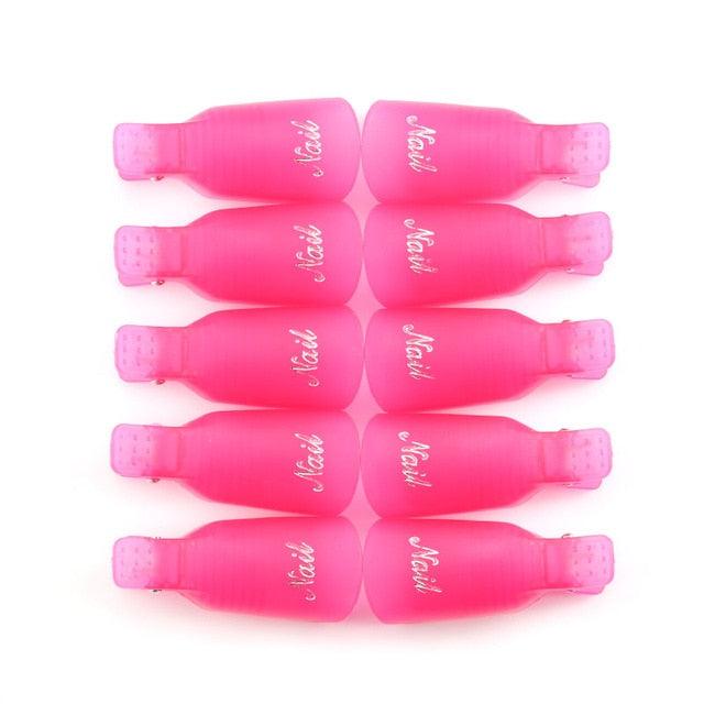 Gel Nail Polish Remover Clips Kit with Reusable Finger and Toenail Acrylic Nail Removal Clips (N3)(N5)(F85)