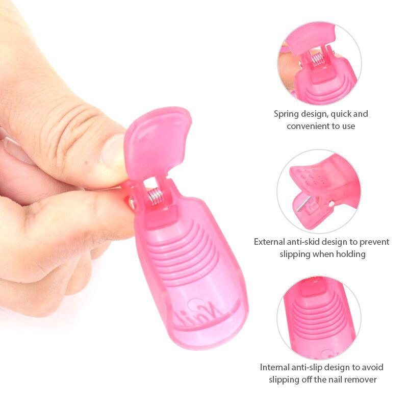 Gel Nail Polish Remover Clips Kit with Reusable Finger and Toenail Acrylic Nail Removal Clips (N3)(N5)(F85)