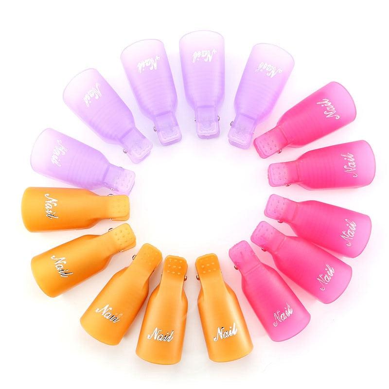Gel Nail Polish Remover Clips Kit with Reusable Finger and Toenail Acrylic Nail Removal Clips (N3)(N5)(F85)