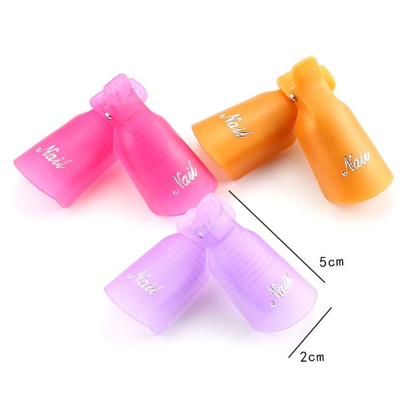Gel Nail Polish Remover Clips Kit with Reusable Finger and Toenail Acrylic Nail Removal Clips (N3)(N5)(F85)