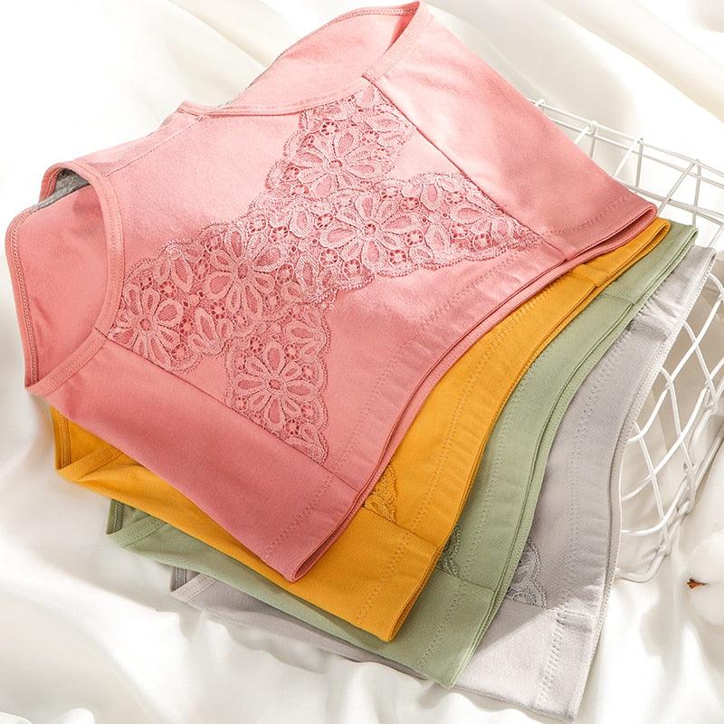 Trending 4Pcs High Waist Panties - Women Soft Cotton Sexy Briefs Underwear - Body Shaper Intimates (TSP2)