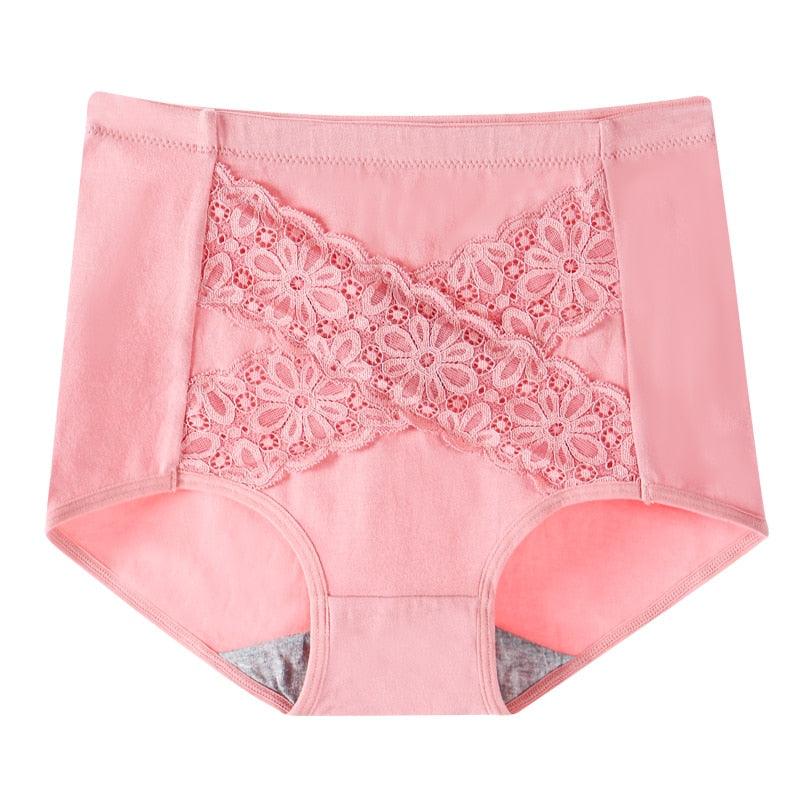 Trending 4Pcs High Waist Panties - Women Soft Cotton Sexy Briefs Underwear - Body Shaper Intimates (TSP2)