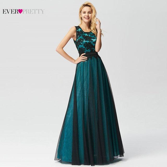 Amazing Elegant A Line O Neck Sleeveless Dress - Formal Gowns For Wedding Party - Plus Size (D18)(WSO3)(WSO2)(WSO5)