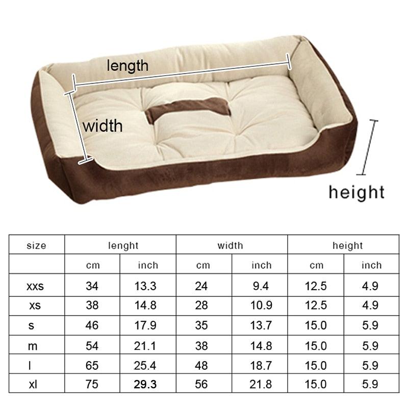 Plus Size Large Dog Bed Mat- Kennel Soft Pet Dog Puppy Warm Bed - House Plush Cozy Nest (D74)(4W3)