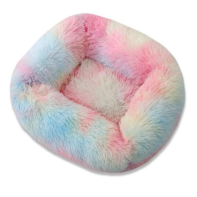 Plush Dog Bed House - Soft Round Dog Winter Pet Cushion Mats For Small Dogs Cats Pet (1U74)