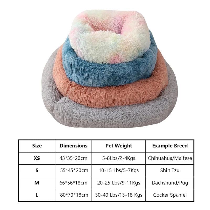Plush Dog Bed House - Soft Round Dog Winter Pet Cushion Mats For Small Dogs Cats Pet (1U74)