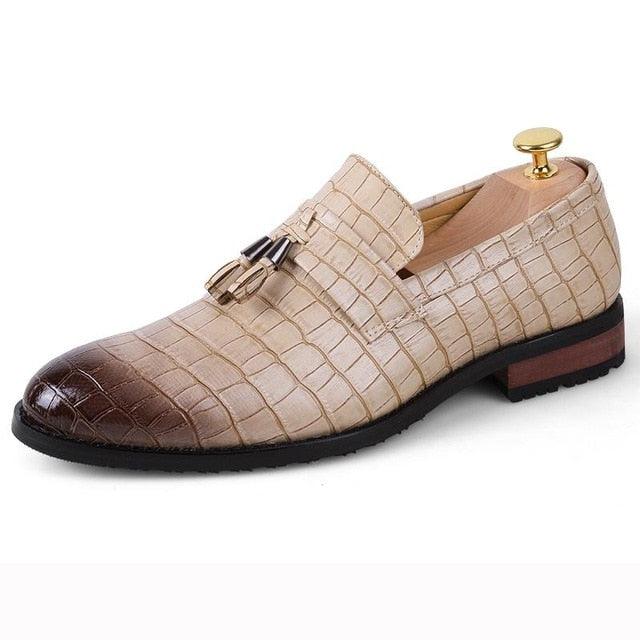Pointed Toe Formal Shoes - Men's Pu Leather Oxfords Spring Italy Dress Shoes (MSF3)(MSC1)