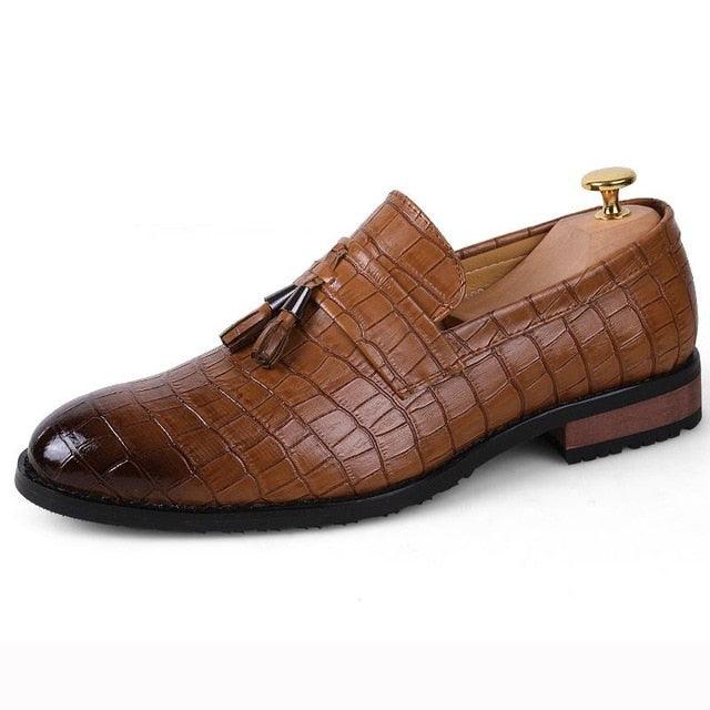 Pointed Toe Formal Shoes - Men's Pu Leather Oxfords Spring Italy Dress Shoes (MSF3)(MSC1)