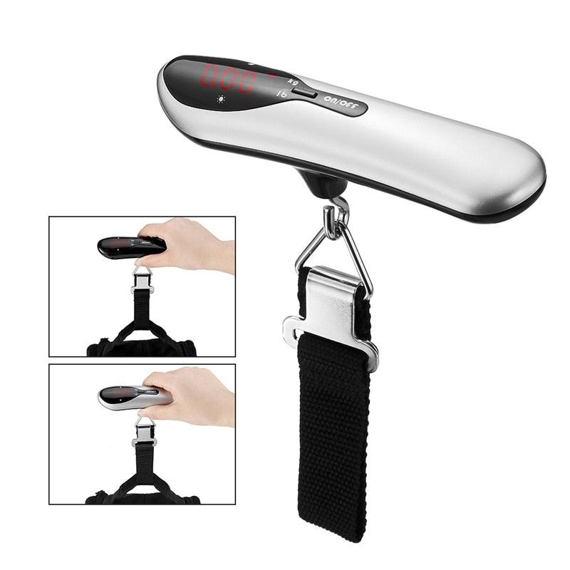 Portable 50kg/110lb Electronic hand held luggage scale - Hanging Scales Weight Balance Travel suitcase (D79)(LT6)