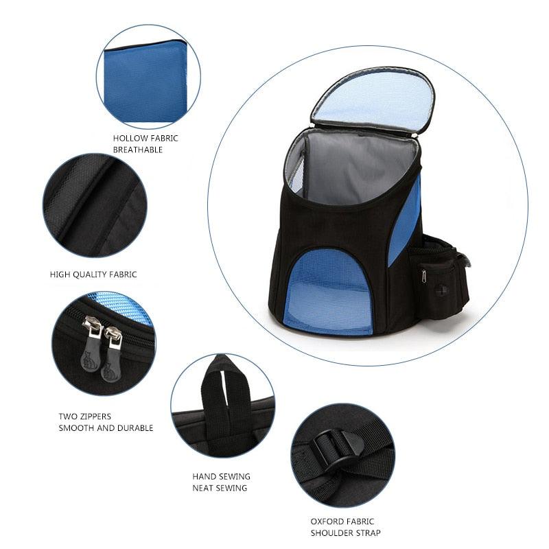 Portable Dog Bag - Breathable Mesh Dog Cat Carrier Outdoor - Travel Zipper Soft Shoulder Bags (2U106)