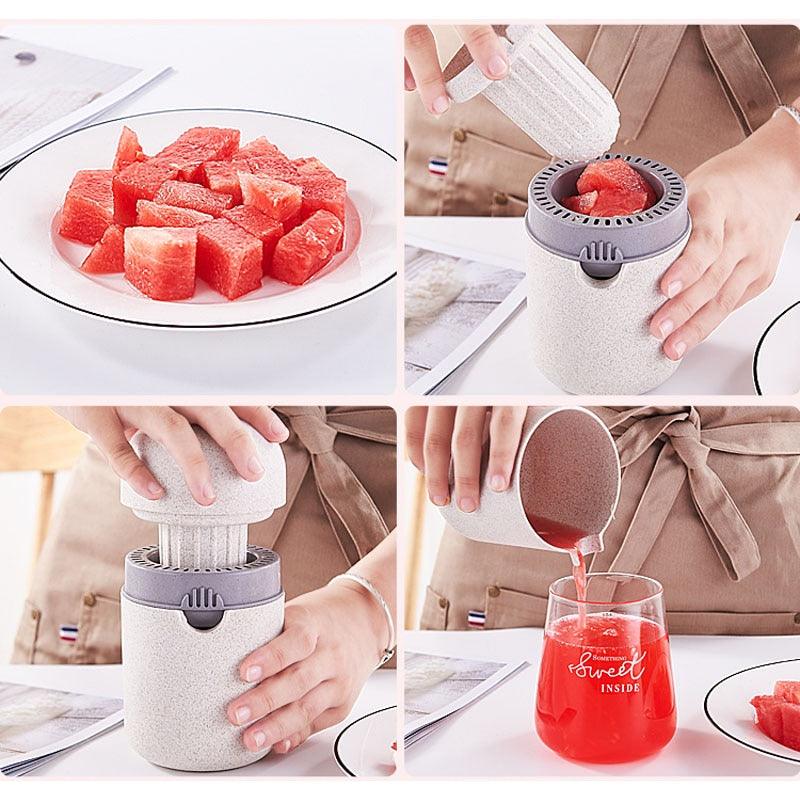 Portable Manual Fruit Juicer Cup Orange Tangerine Citrus Lemon Squeezer 100% Original Juice (D59)(H8)
