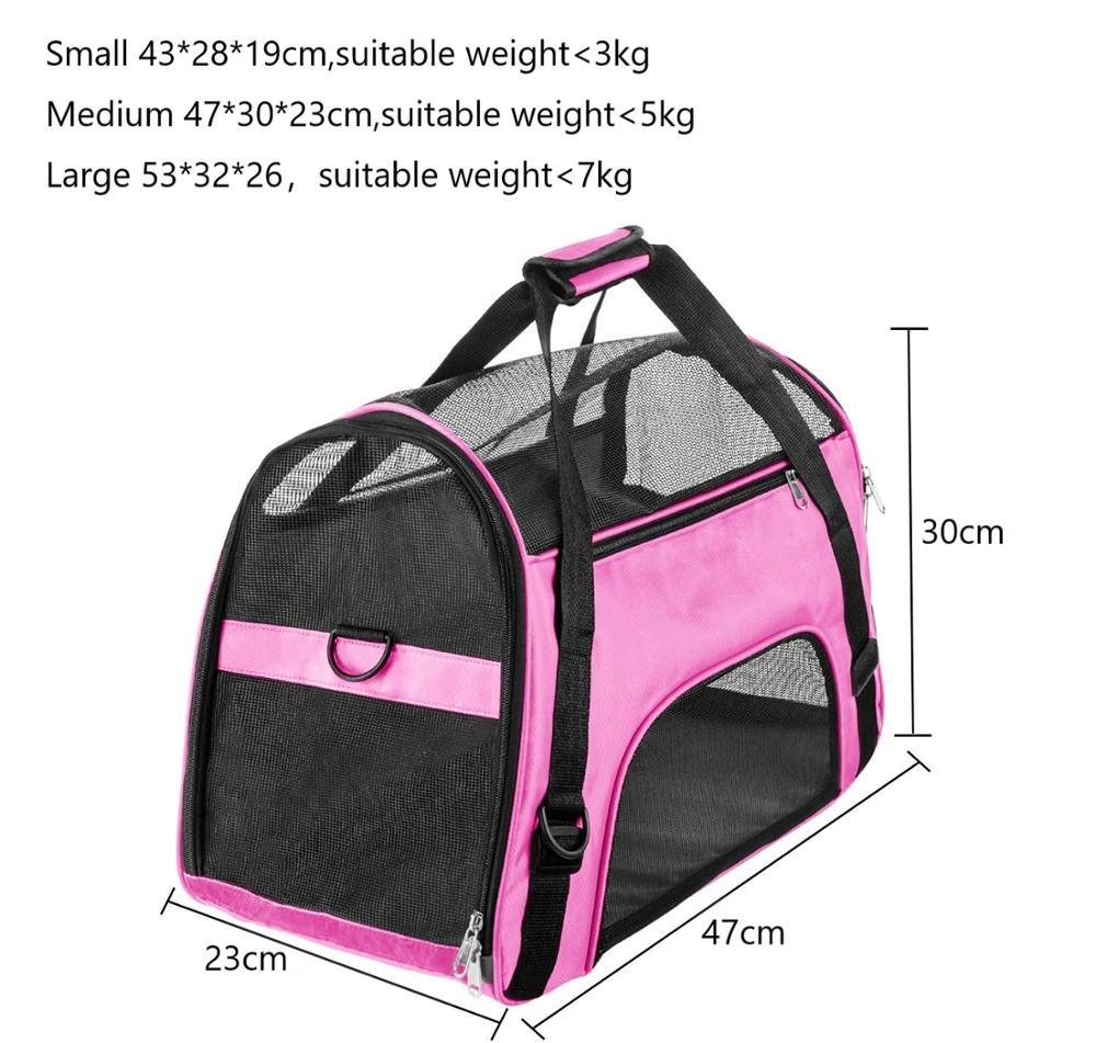 Portable Pet Backpack Messenger Carrier Bags - Cat Dog Carrier Outgoing Travel Breathable Small Pet Handbag (3U106)