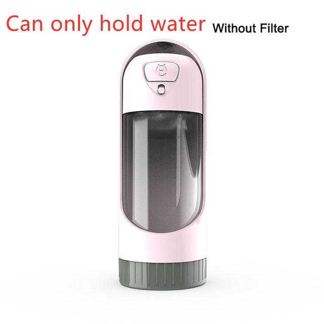 Portable Pet Dog Water Bottle Drinking Bowls - Dog Feeding Water Dispenser Pet Activated Carbon Filter Bowl (6W1)(8W1)(F71)