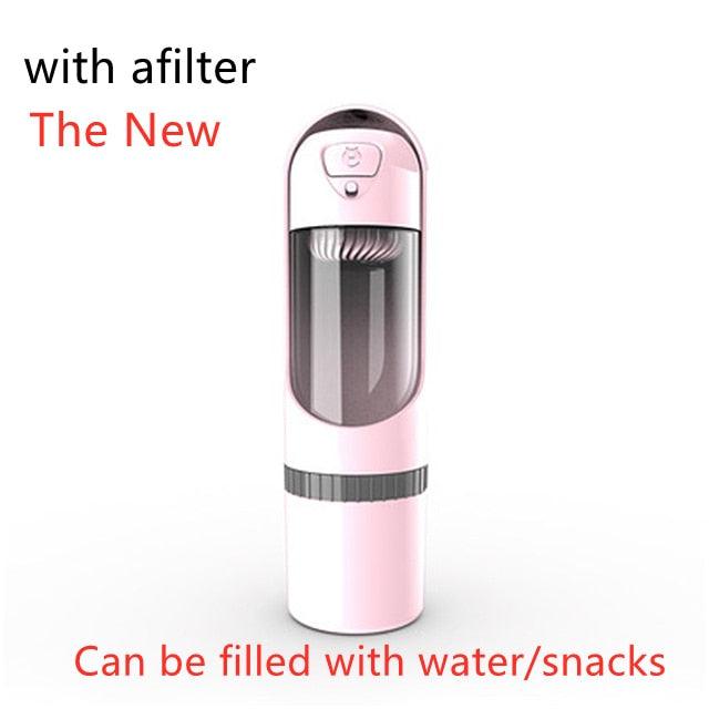 Portable Pet Dog Water Bottle Drinking Bowls - Dog Feeding Water Dispenser Pet Activated Carbon Filter Bowl (6W1)(8W1)(F71)