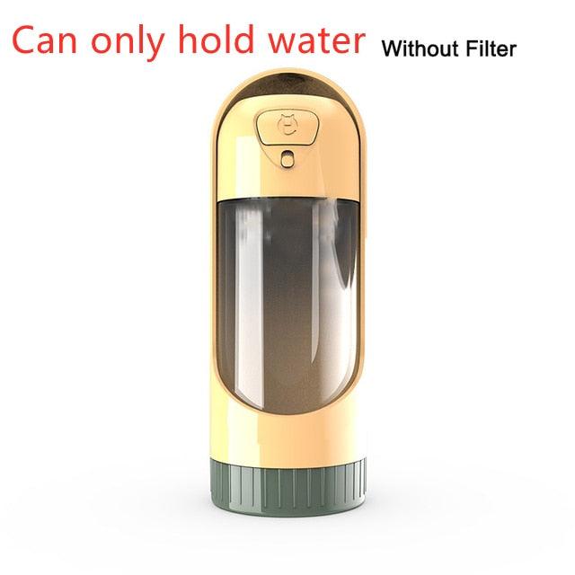 Portable Pet Dog Water Bottle Drinking Bowls - Dog Feeding Water Dispenser Pet Activated Carbon Filter Bowl (6W1)(8W1)(F71)