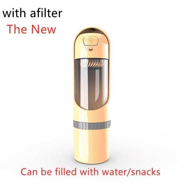 Portable Pet Dog Water Bottle Drinking Bowls - Dog Feeding Water Dispenser Pet Activated Carbon Filter Bowl (6W1)(8W1)(F71)