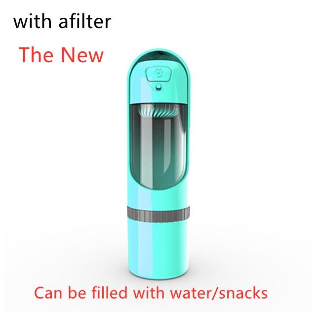 Portable Pet Dog Water Bottle Drinking Bowls - Dog Feeding Water Dispenser Pet Activated Carbon Filter Bowl (6W1)(8W1)(F71)