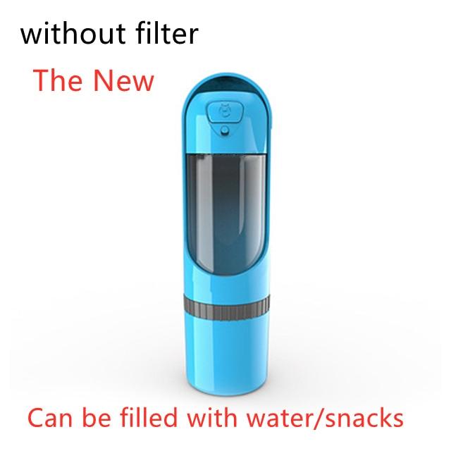 Portable Pet Dog Water Bottle Drinking Bowls - Dog Feeding Water Dispenser Pet Activated Carbon Filter Bowl (6W1)(8W1)(F71)