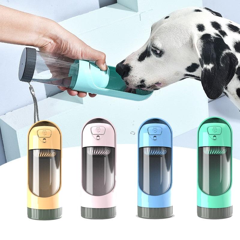 Portable Pet Dog Water Bottle Drinking Bowls - Dog Feeding Water Dispenser Pet Activated Carbon Filter Bowl (6W1)(8W1)(F71)