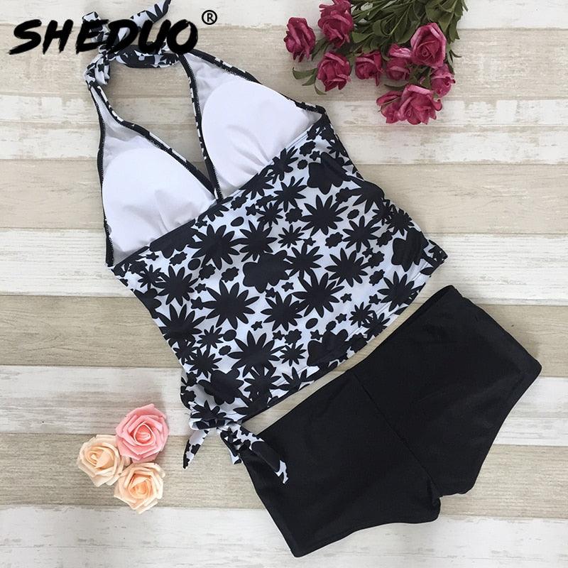 Pregnant Swimwear Print Bathing Suit - Plus Size - Maternity Tankini Set - Swimsuit Women Swimwear (Z5)