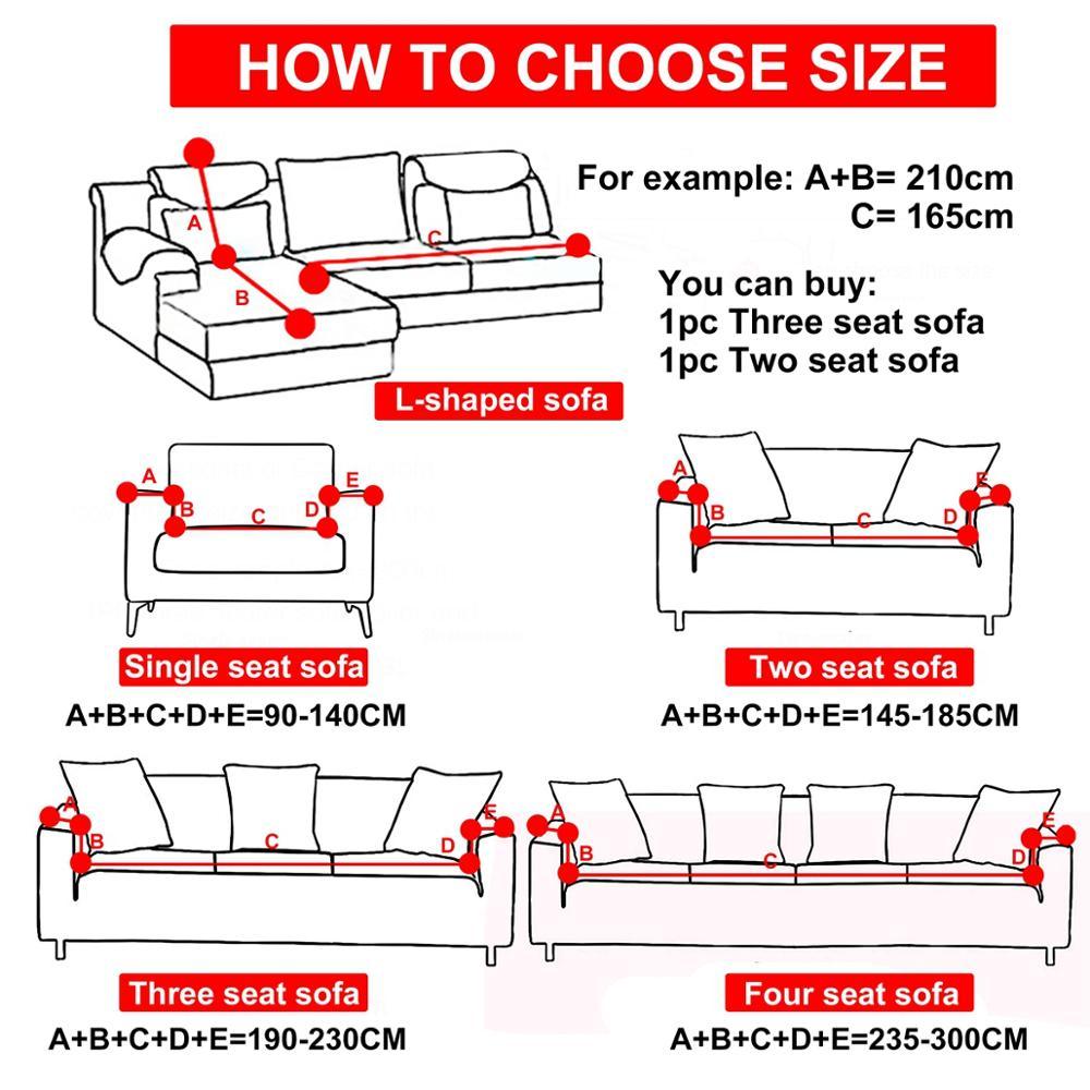 Printed Sofa Cover Spandex Modern Elastic Polyester Couch Sofa Slipcovers Chair Furniture Protector - Living Room 1/2/3/4 Seater (D74)(7W3)