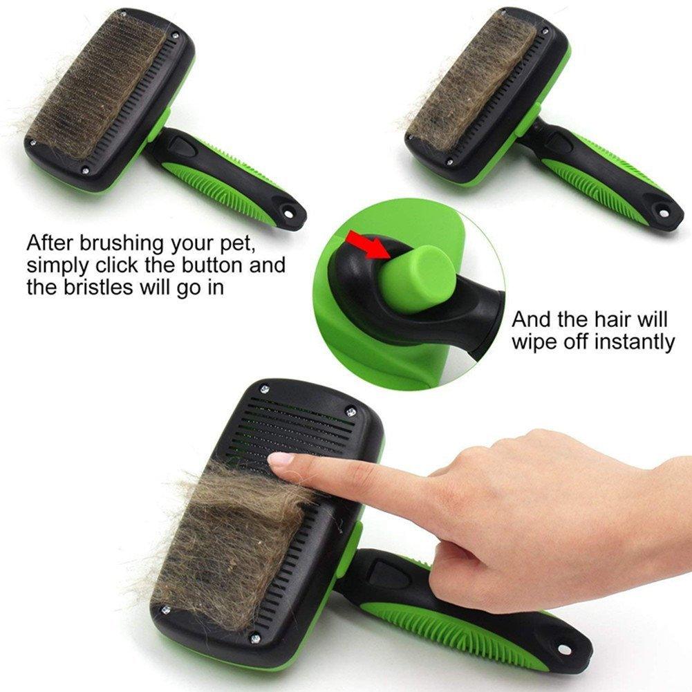 Professional All-in-one Self Cleaning Slicker Dog and Cat Brush Pet Grooming Tools (9W1)(F72)