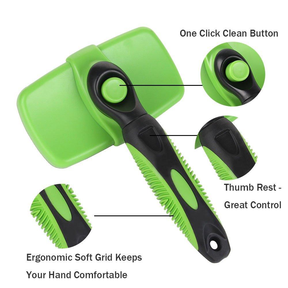 Professional All-in-one Self Cleaning Slicker Dog and Cat Brush Pet Grooming Tools (9W1)(F72)