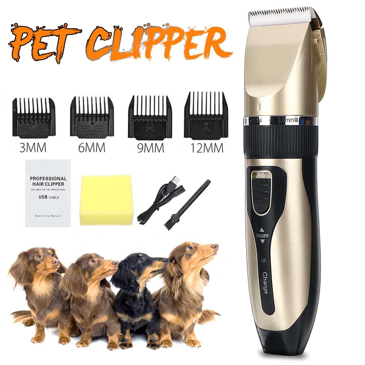 Professional Pet Dog Hair Trimmer with Comb Electrical Cordless Dog Clipper Rechargeable Grooming (1W2)(1U72)(1U75)