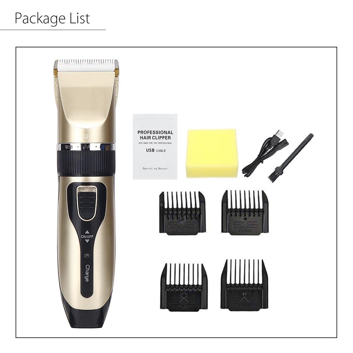 Professional Pet Dog Hair Trimmer with Comb Electrical Cordless Dog Clipper Rechargeable Grooming (1W2)(1U72)(1U75)