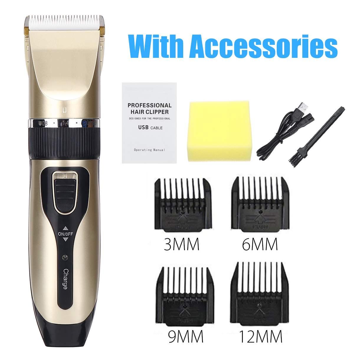 Professional Pet Dog Hair Trimmer with Comb Electrical Cordless Dog Clipper Rechargeable Grooming (1W2)(1U72)(1U75)