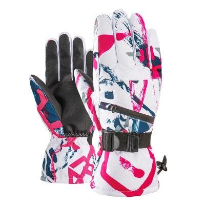 Professional Ski Gloves - Touch Screen Winter Warm Snowboard Gloves (D44)(6WH1)