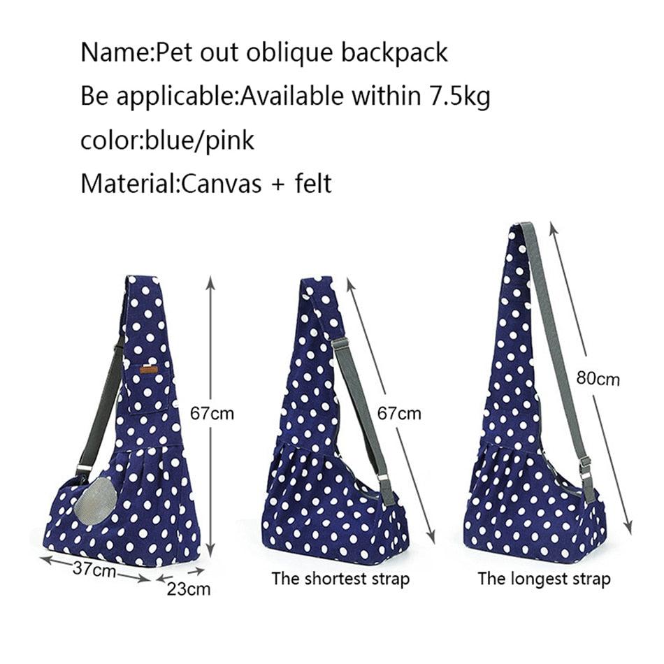 Puppy Carrier Outdoor Travel Bag - Pouch Mesh Oxford Single Shoulder Bag (1U106)