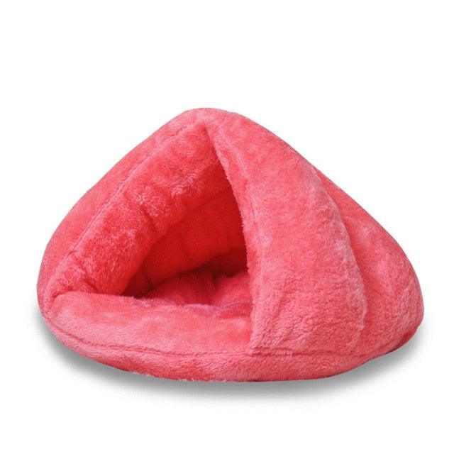 Puppy Pet Cat Bed - Small Dog Soft Warm Nest Kennel Cat Beds - Cave House Sleeping Bag Mat Pad (9W3)(F75)