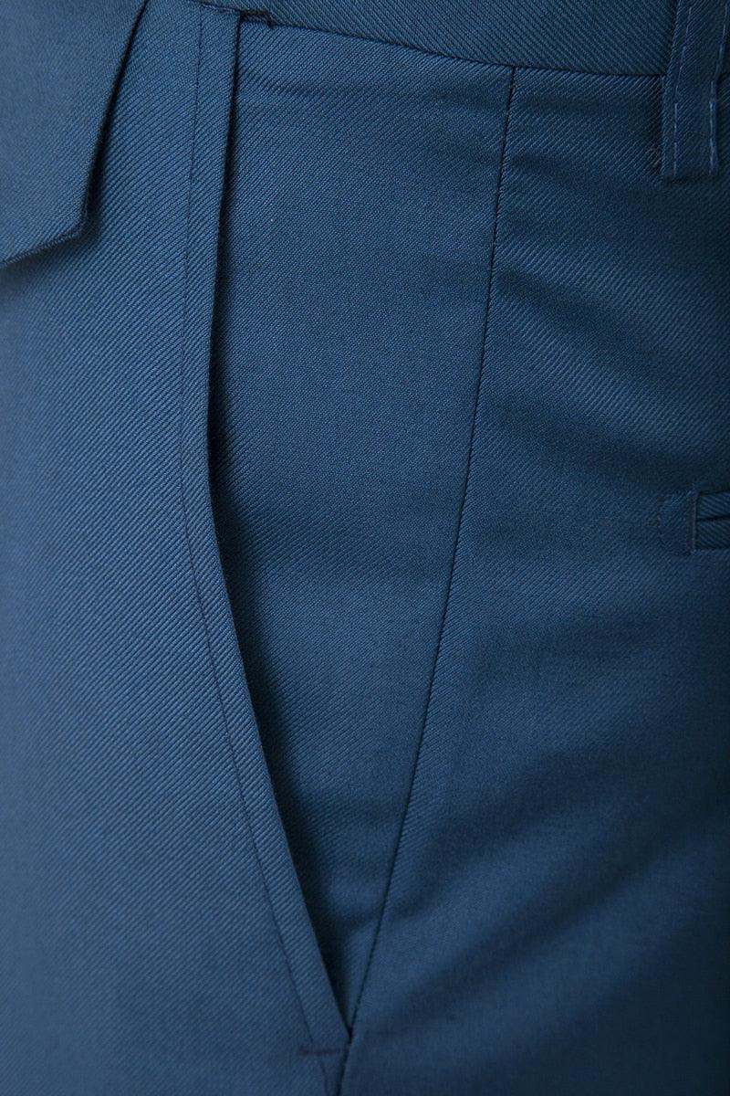 Purple Slim Fit Straight Dress Pants - Men's New Formal Office Flat-Front Trousers (TG1)(F9)(F10)
