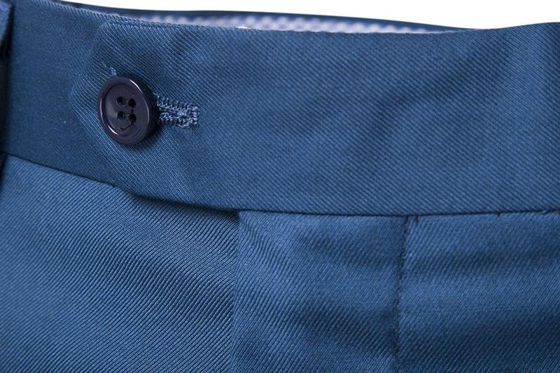 Purple Slim Fit Straight Dress Pants - Men's New Formal Office Flat-Front Trousers (TG1)(F9)(F10)