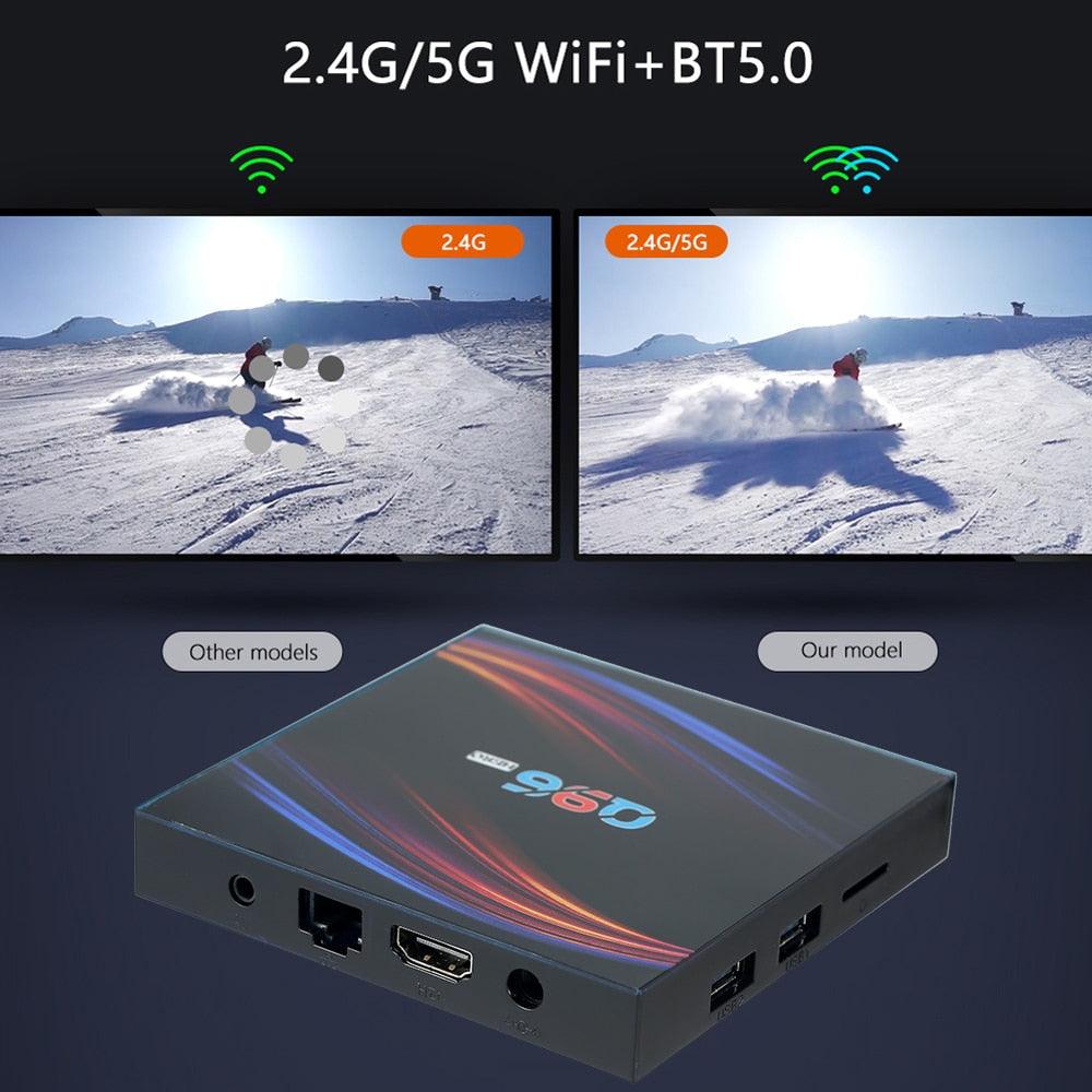 Q96HERO Android 10.0 Smart TV Box All winner H616 Quad-core UHD 4K Media Player 4GB / 32GB 2.4G & 5G Bluetooth 5.0 Remote Control (ST2)(RG)(F56)