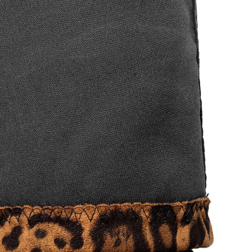 Hoof Heel Over The Knee Boots - Pointed Toe Women Ankle Boots - Leopard Stretch Mid Calf Boots (BB3)(BB1)(BB2)(CD)(WO4)