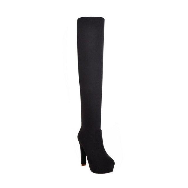 New Women Boots - Sexy Fashion Over the Knee Boots - Heel Boot Platform (D38)D36)(BB3)(CD)(BB2)(WO4)