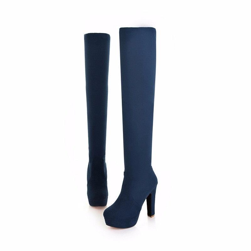 New Women Boots - Sexy Fashion Over the Knee Boots - Heel Boot Platform (D38)D36)(BB3)(CD)(BB2)(WO4)