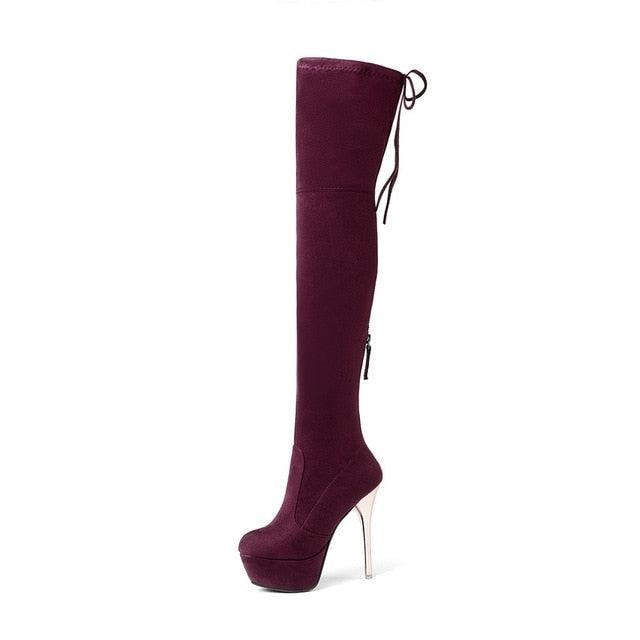 Cute Women Over The Knee High Boots - Sexy Platform High Heel Winter Shoes (BB3)(CD)(BB2)(WO4)(F38)(F36)(F42)