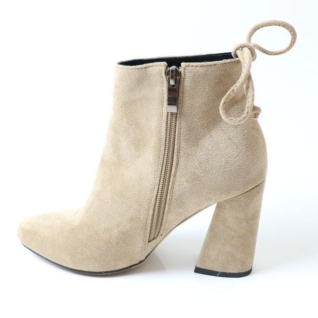 Cute Women Ankle Boots - Elastic Stretch Fabric - High Heel Fashion Women Party Shoes (BB1)(BB2)(CD)(WO4)