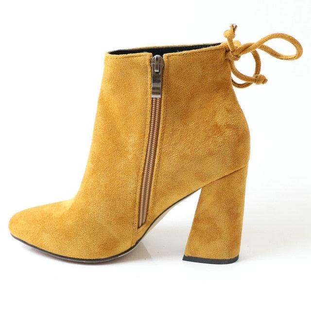 Cute Women Ankle Boots - Elastic Stretch Fabric - High Heel Fashion Women Party Shoes (BB1)(BB2)(CD)(WO4)