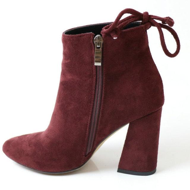 Cute Women Ankle Boots - Elastic Stretch Fabric - High Heel Fashion Women Party Shoes (BB1)(BB2)(CD)(WO4)