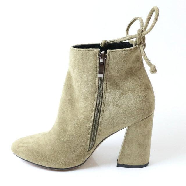 Cute Women Ankle Boots - Elastic Stretch Fabric - High Heel Fashion Women Party Shoes (BB1)(BB2)(CD)(WO4)