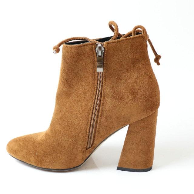 Cute Women Ankle Boots - Elastic Stretch Fabric - High Heel Fashion Women Party Shoes (BB1)(BB2)(CD)(WO4)