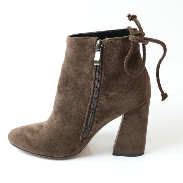 Cute Women Ankle Boots - Elastic Stretch Fabric - High Heel Fashion Women Party Shoes (BB1)(BB2)(CD)(WO4)